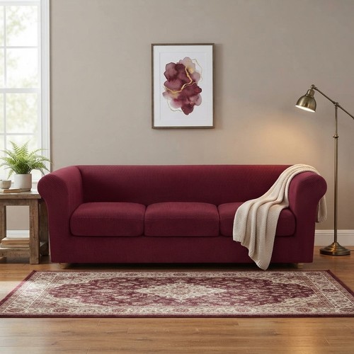 Claret stretch chesterfield - stretch,