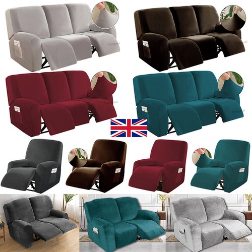 Velvet recliner sofa - velvet, cover