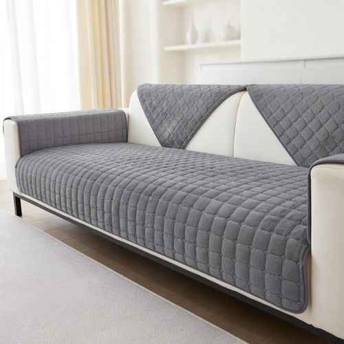 Modern non slip grey sofa - non-slip,