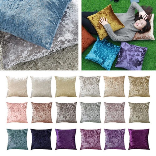 Crushed velvet cushion covers - crushed,