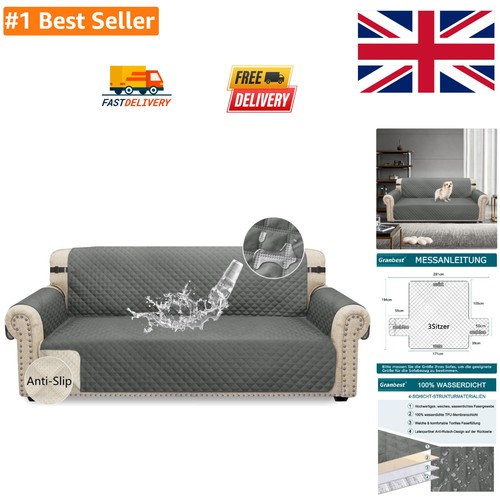 Grey seater sofa - grey, cover
